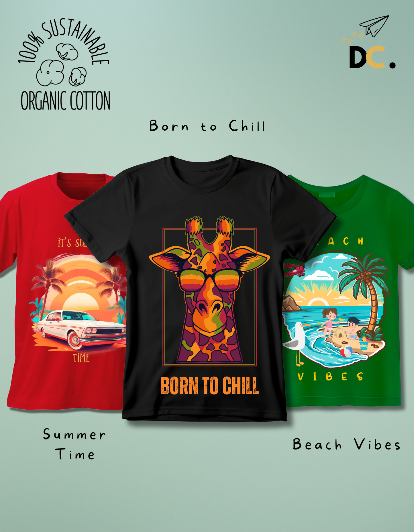 Pack of 3 Beach and Summer T-shirts