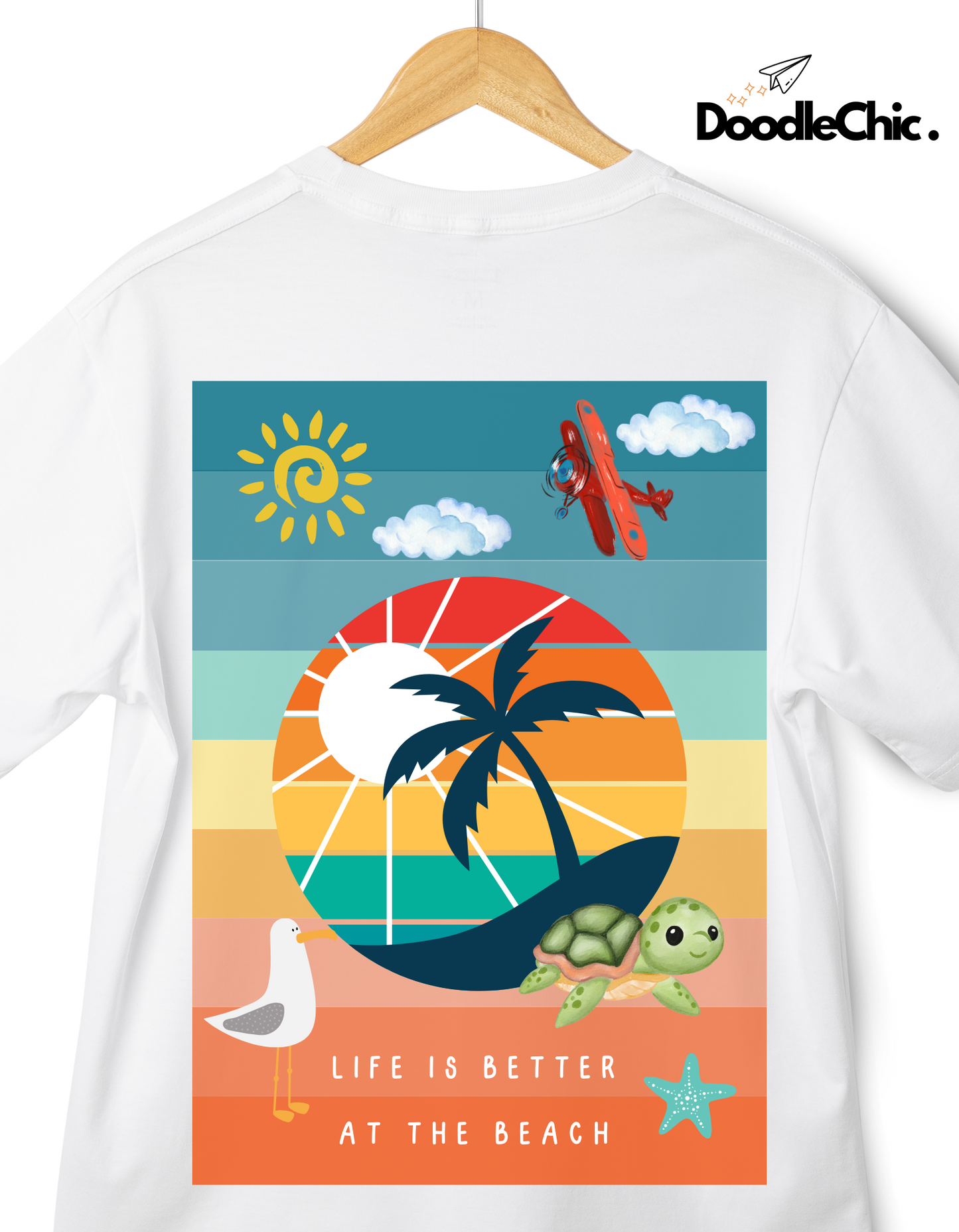 Life at Beach - White
