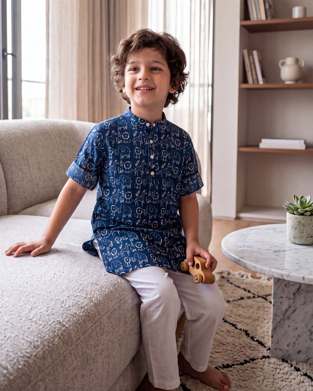 अBIR Neel Van Kahani Long Kurta for Boys