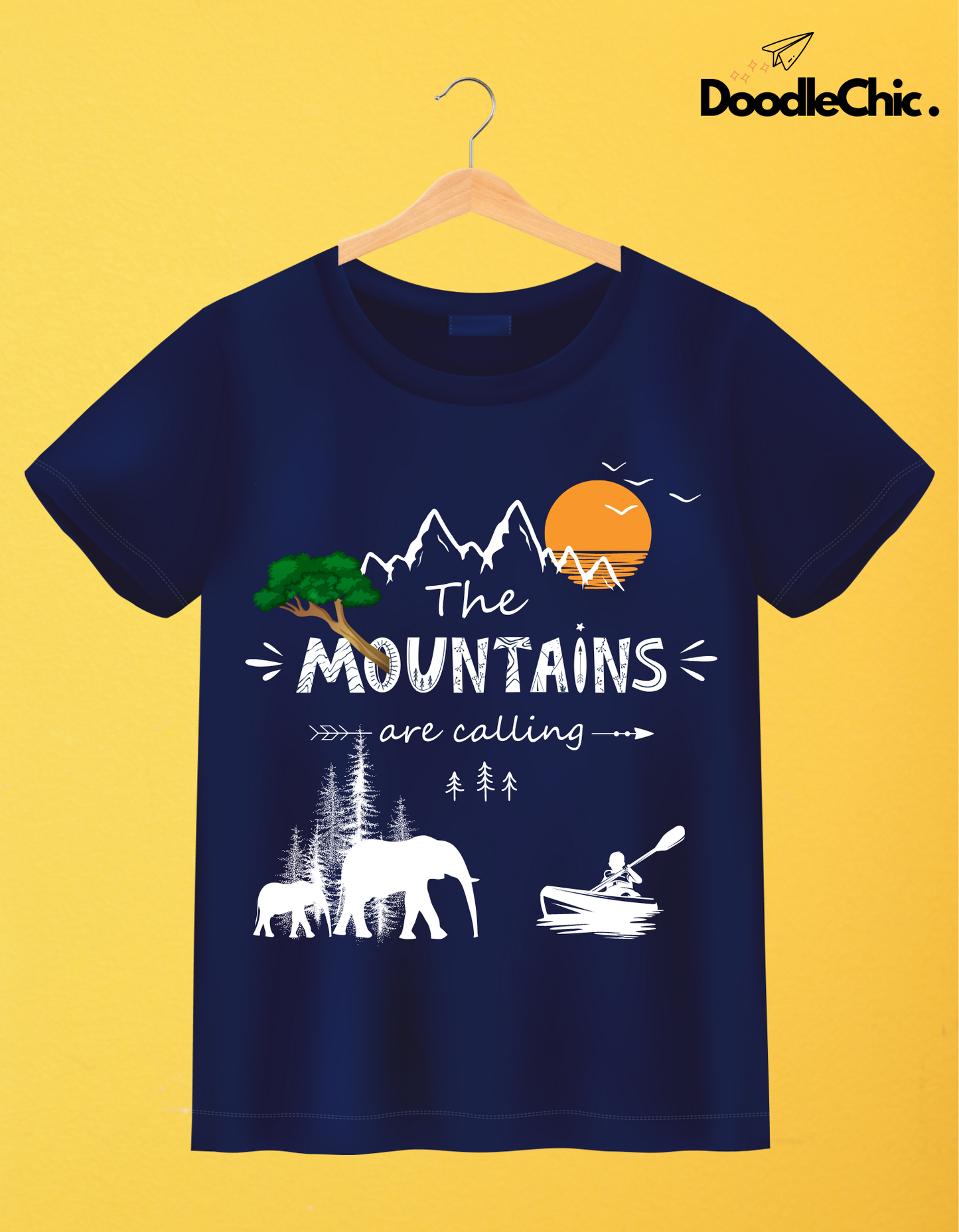 Mountains are Calling - Navy Blue