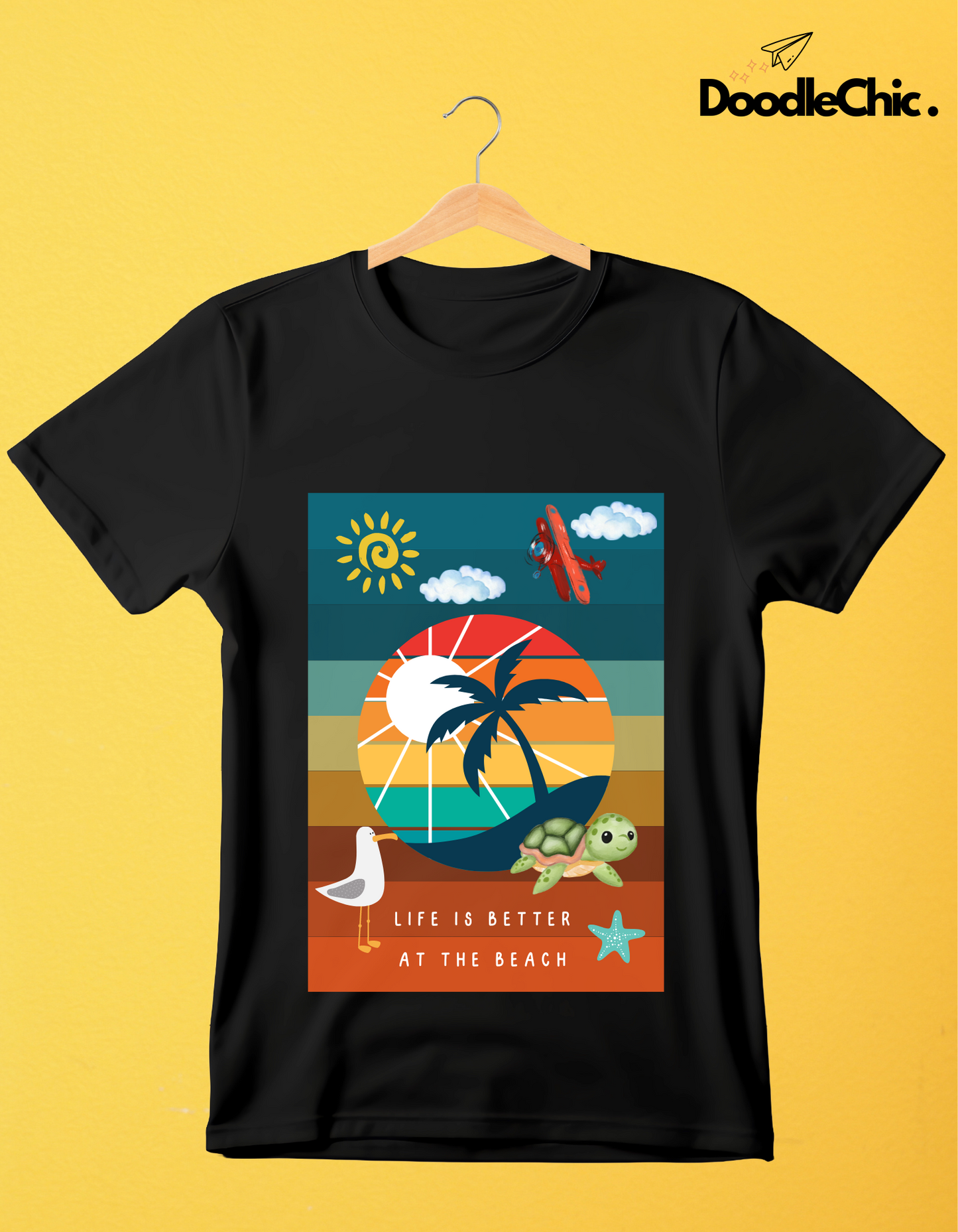 Life at Beach - Black