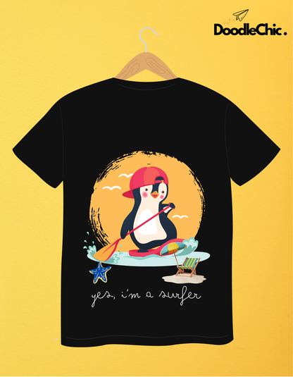 Penguin Surfer - Black