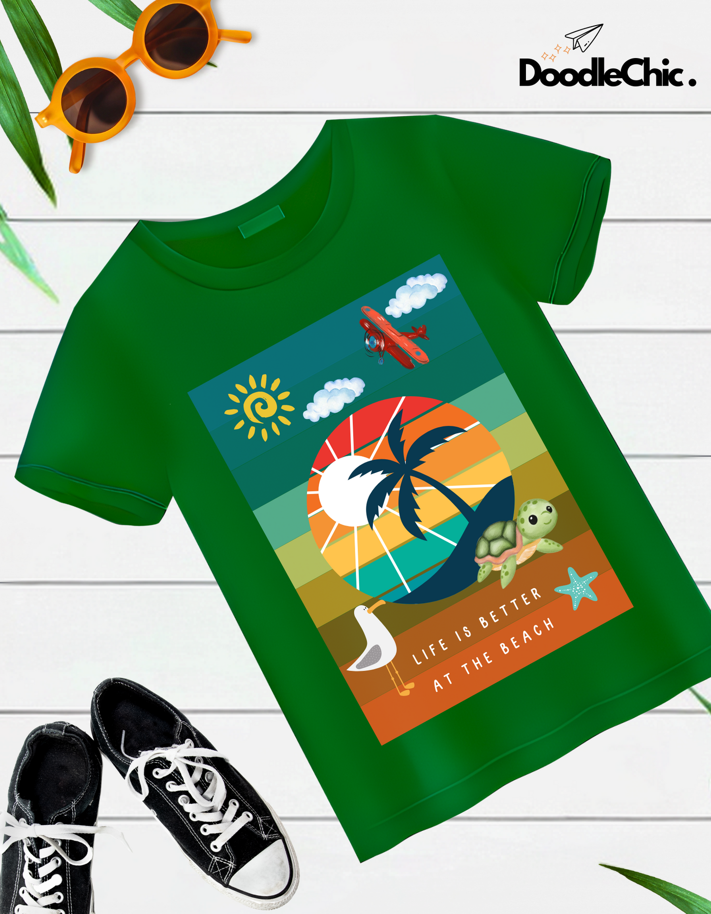 Life at Beach - Green