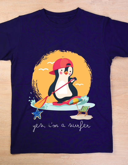 Penguin Surfer - Navy Blue