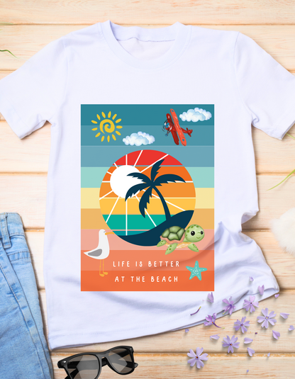 Life at Beach - White