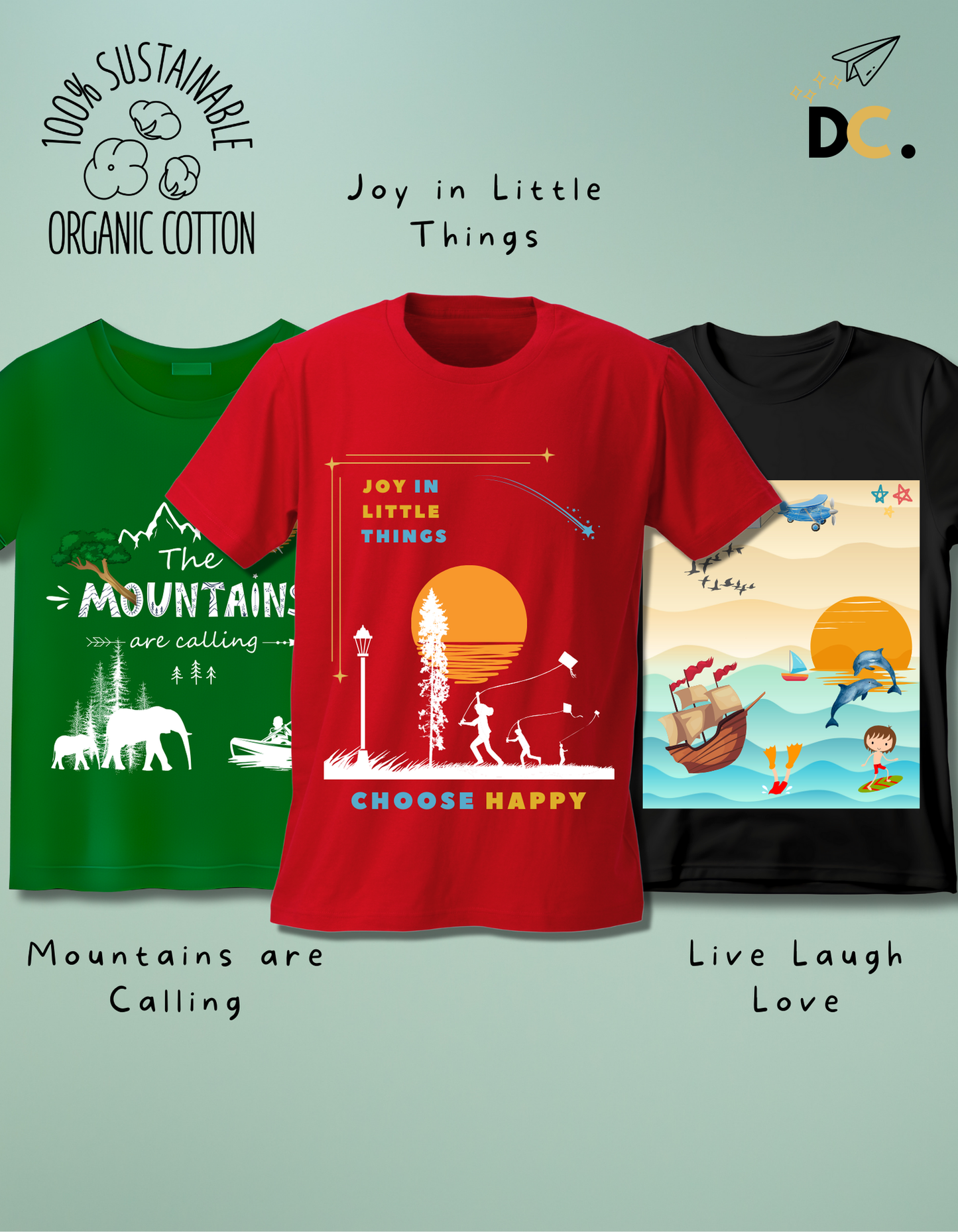 Pack of 3 Joys of Life T-shirt
