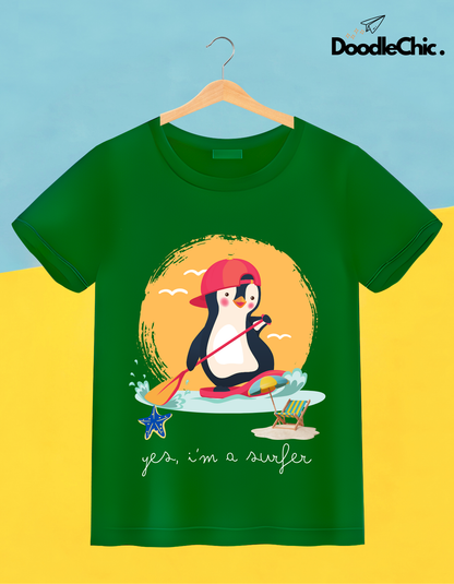 Penguin Surfer - Green
