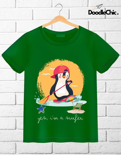 Penguin Surfer - Green