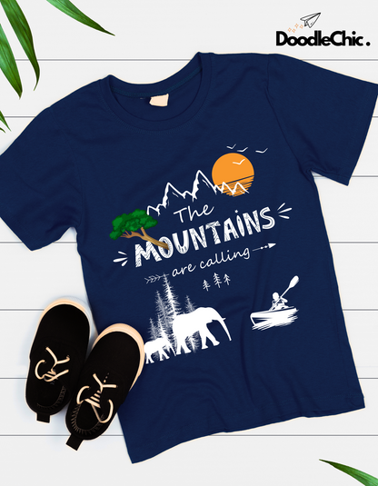 Mountains are Calling - Navy Blue