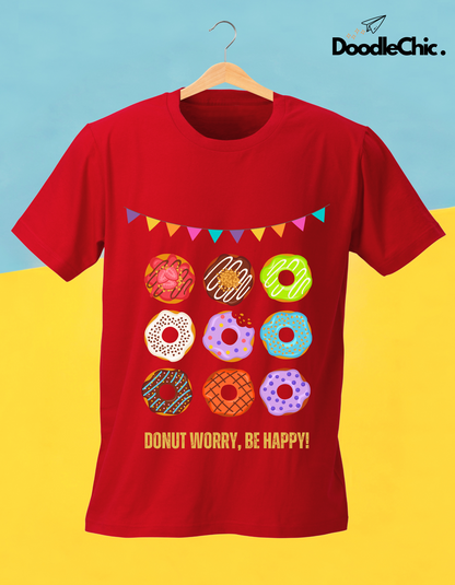 Donut Worry Be Happy - Red