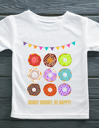 Donut Worry Be Happy - White