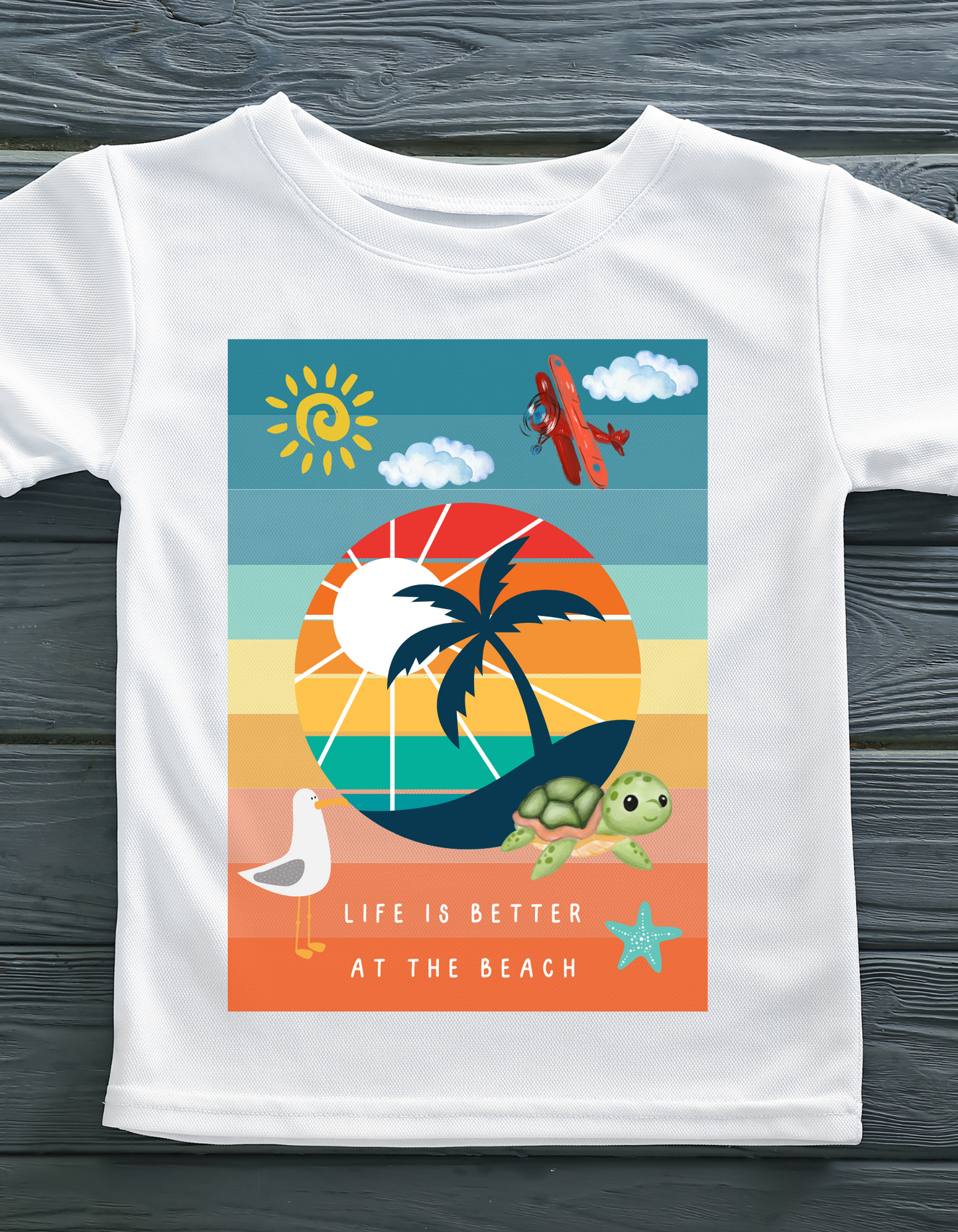 Life at Beach - White