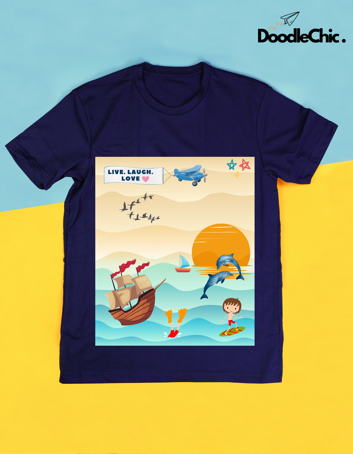 Live Laugh Love - Navy Blue