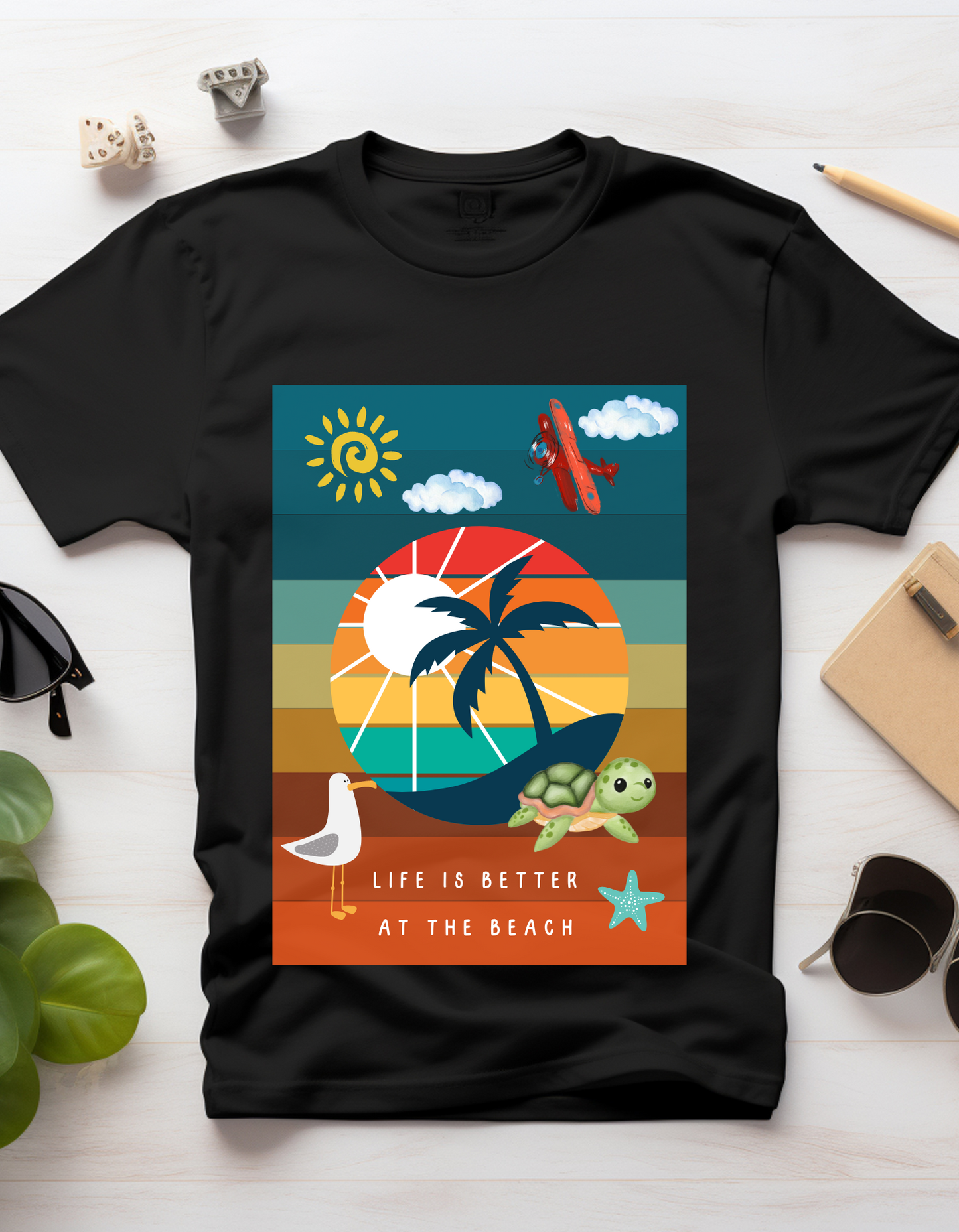 Life at Beach - Black