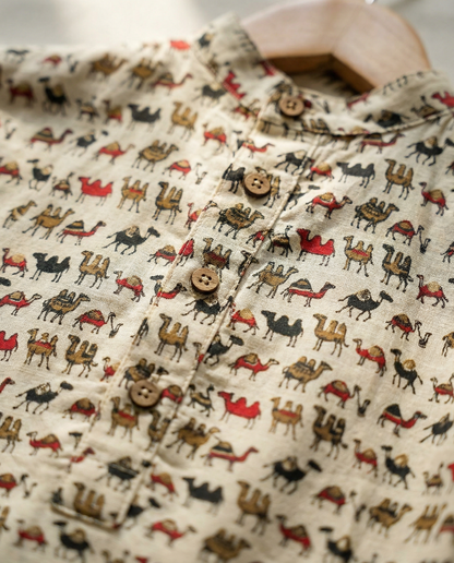 अBIR Camel Caravan Kurta for Boys