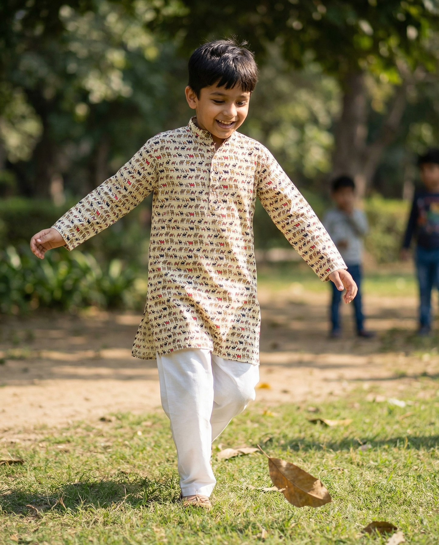 अBIR Camel Caravan Kurta for Boys