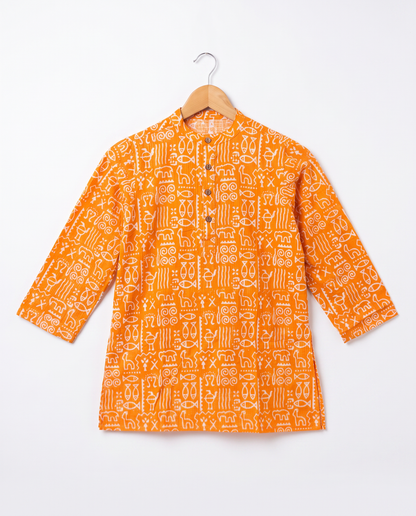 अBIR Kesariya Kahani Long Kurta for Boys