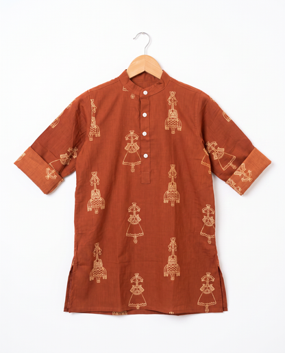 अBIR Maati Kahani Long Kurta for Boys