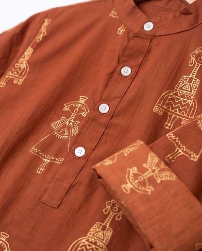 अBIR Maati Kahani Long Kurta for Boys