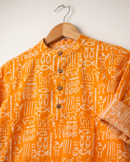 अBIR Kesariya Kahani Long Kurta for Boys