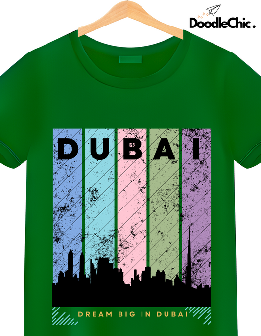 Dubai Kids Organic Cotton T-shirt Green from DoodleChic