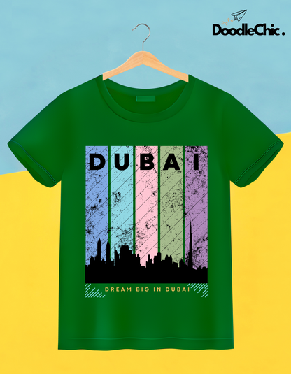 Dubai Kids Organic Cotton T-shirt Green from DoodleChic
