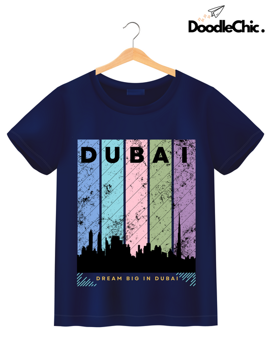 Dubai Kids Organic Cotton T-shirt Navy Blue from DoodleChic