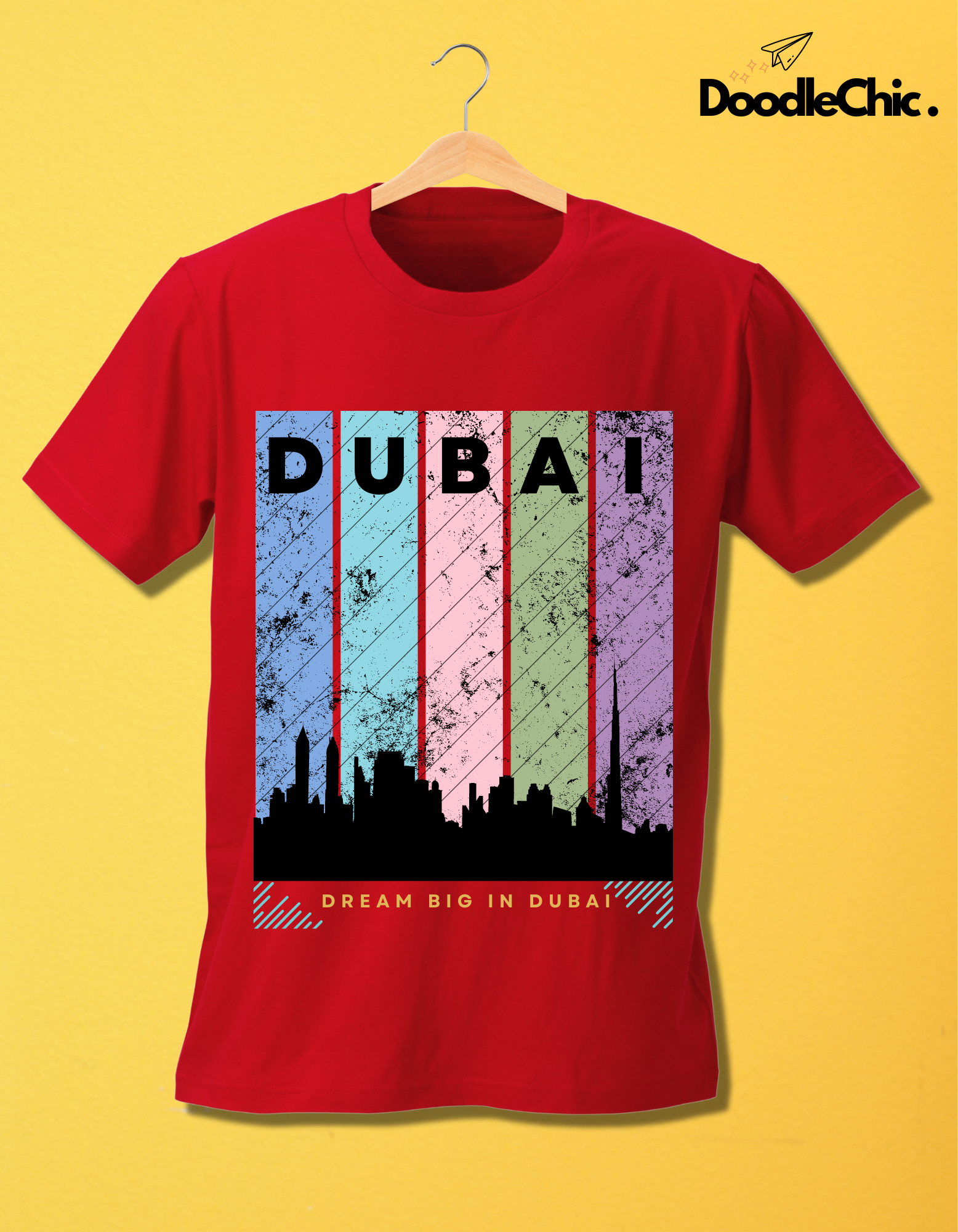 Dubai Kids Organic Cotton T-shirt Red from DoodleChic