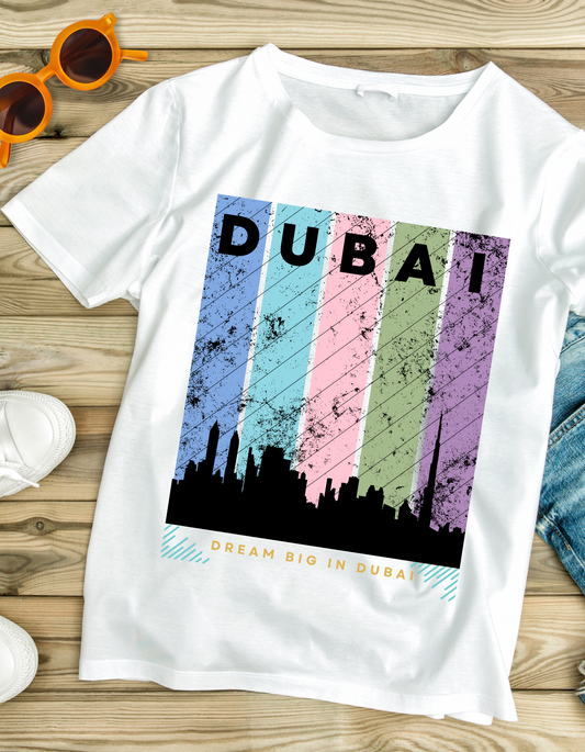 Dubai Kids Organic Cotton T-shirt White from DoodleChic