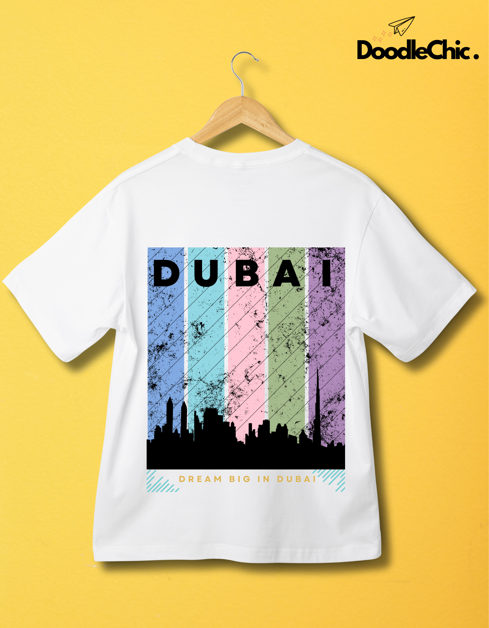 Dubai Kids Organic Cotton T-shirt White from DoodleChic