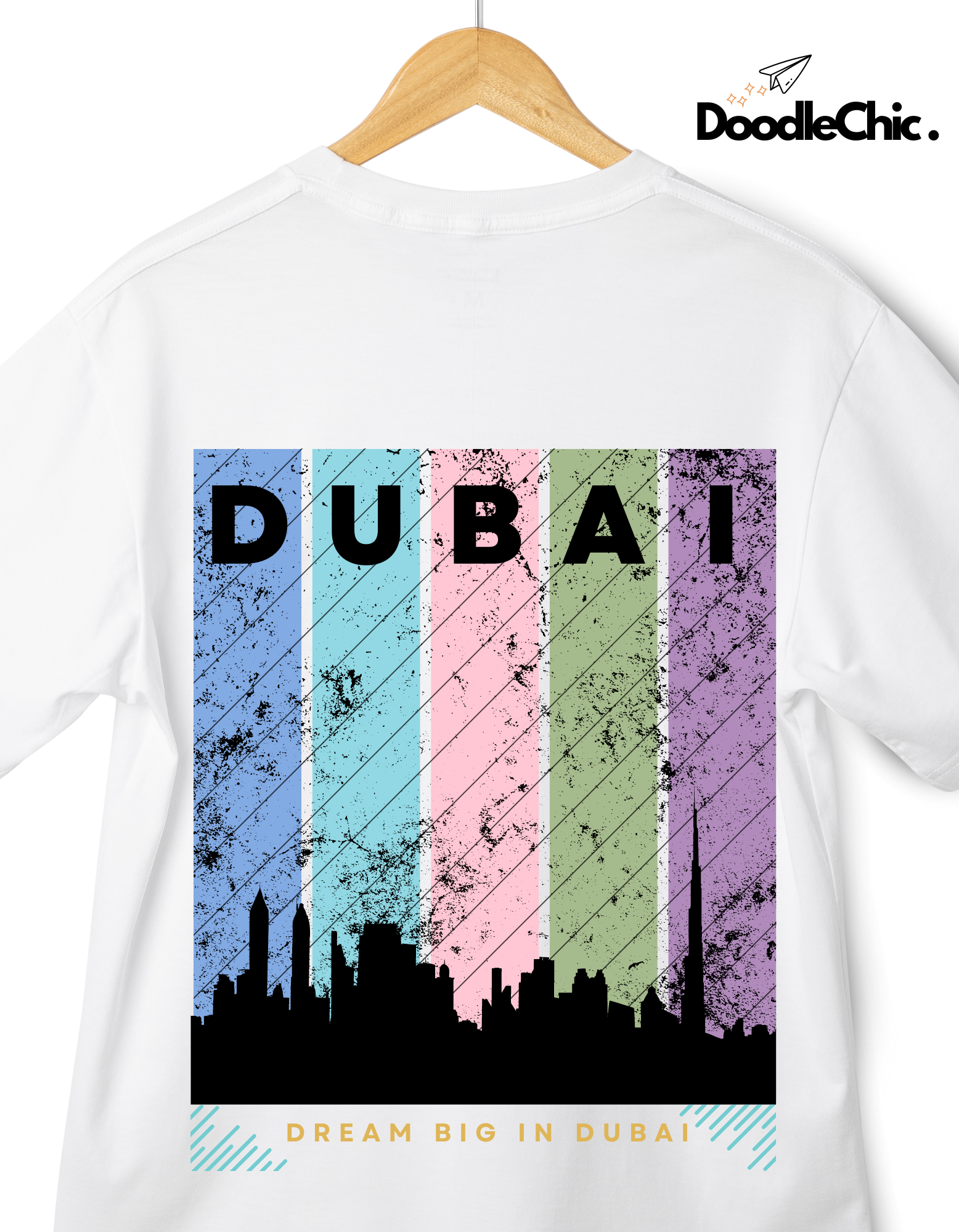 Dubai Kids Organic Cotton T-shirt White from DoodleChic
