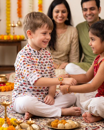 अBIR Gaj Kahani Long Kurta for Boys