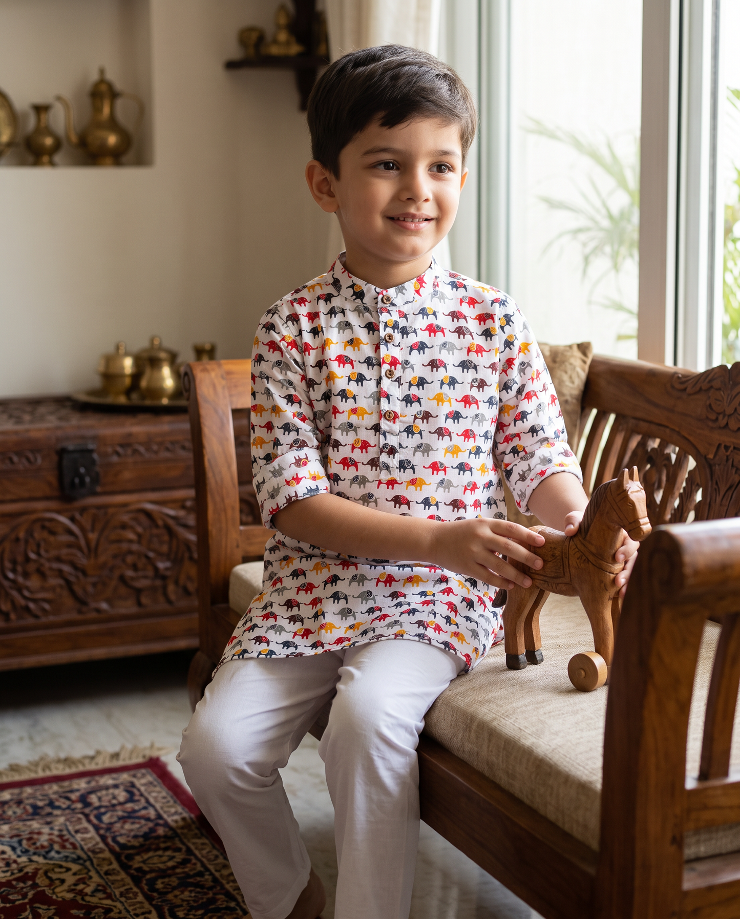 अBIR Gaj Kahani Long Kurta for Boys