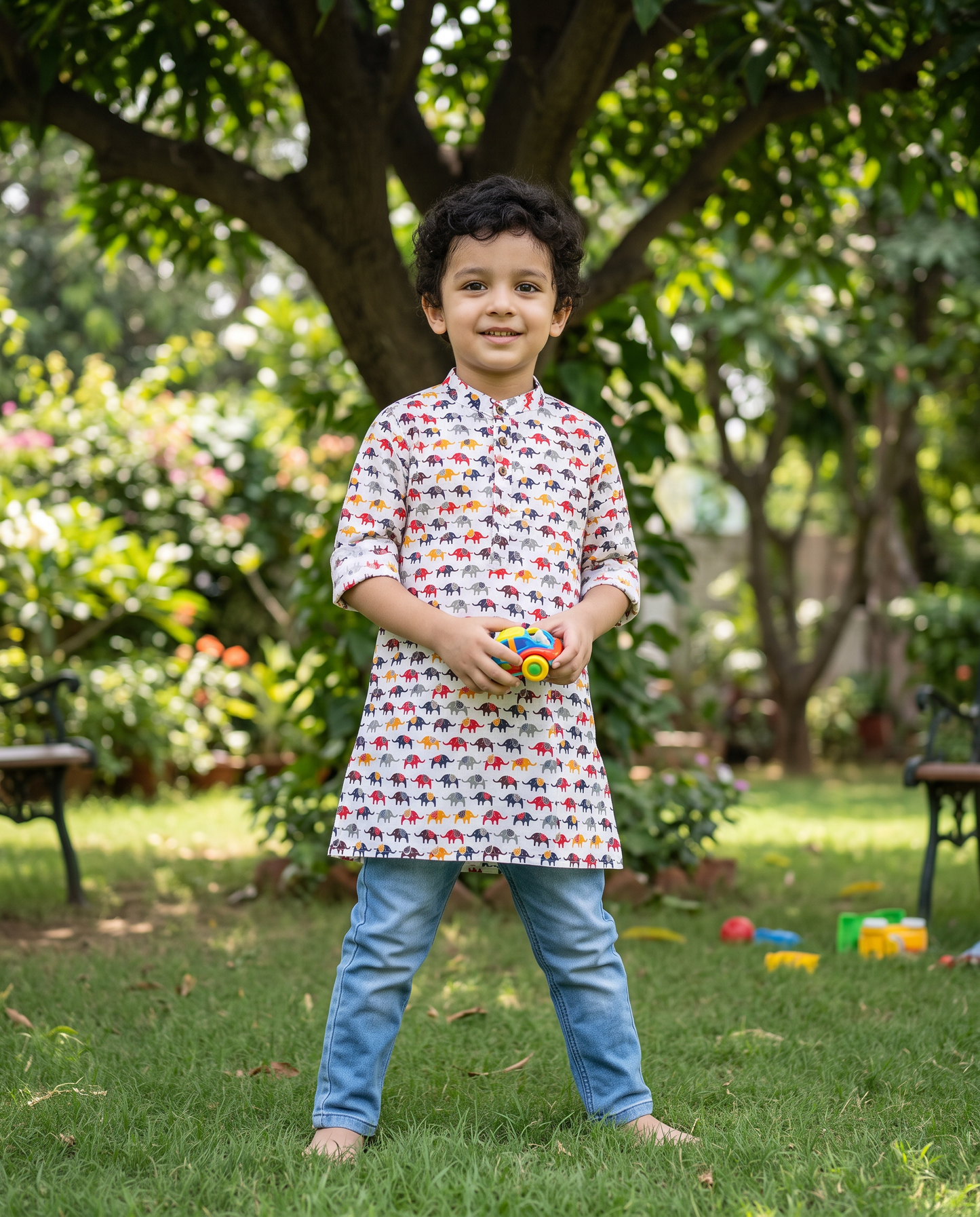 अBIR Gaj Kahani Long Kurta for Boys
