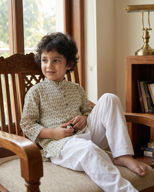 अBIR Hariyali Grove Kurta for Boys