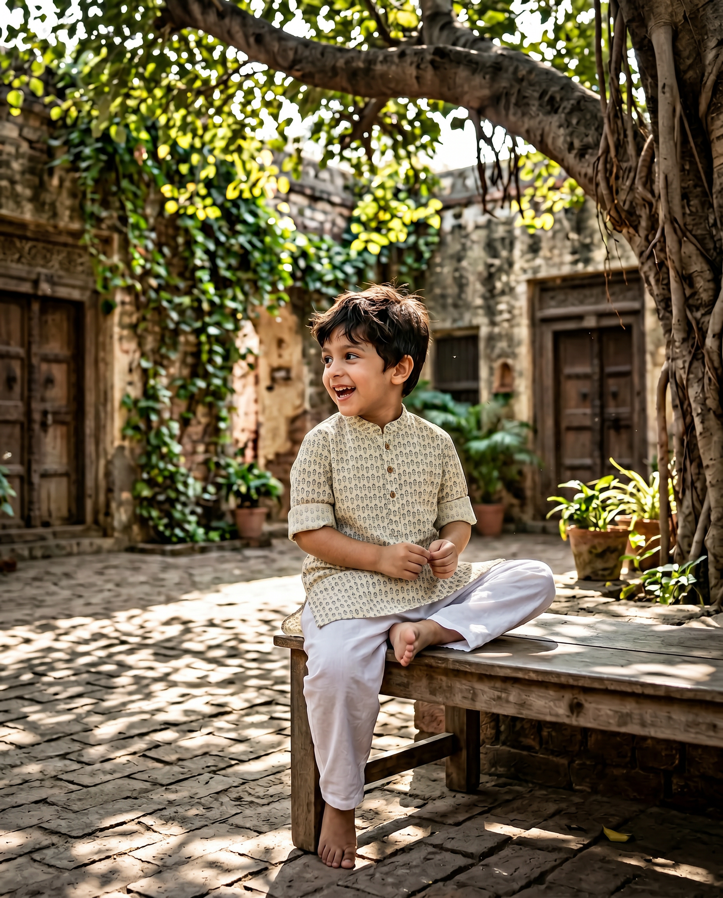 अBIR Hariyali Grove Kurta for Boys