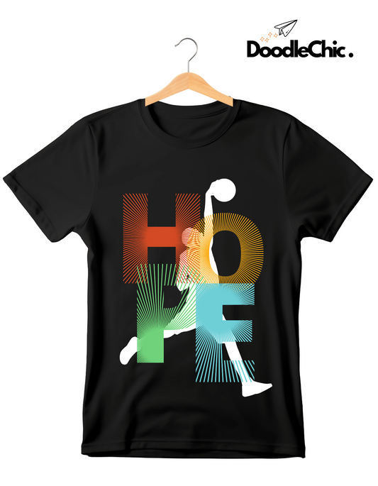 Hope Basketball Kids Organic Cotton T-shirt Black from DoodleChic