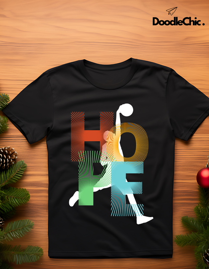 Hope Basketball Kids Organic Cotton T-shirt Black from DoodleChic