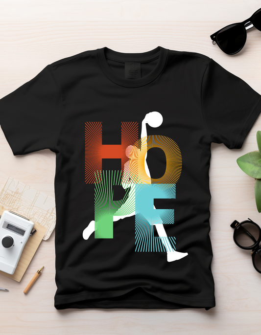 Hope Basketball Kids Organic Cotton T-shirt Black from DoodleChic