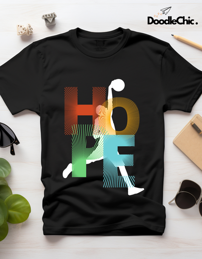 Hope Basketball Kids Organic Cotton T-shirt Black from DoodleChic