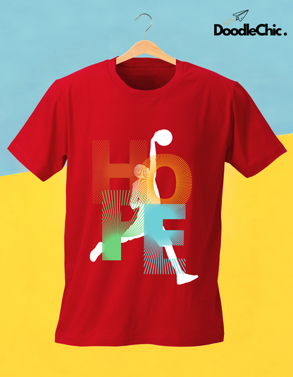 Hope Basketball Kids Organic Cotton T-shirt Red from DoodleChic