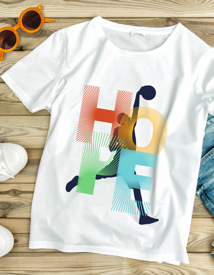 Hope Basketball Kids Organic Cotton T-shirt White from DoodleChic