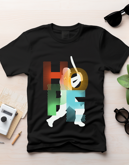 Hope Cricket Kids Organic Cotton T-shirt Black from DoodleChic