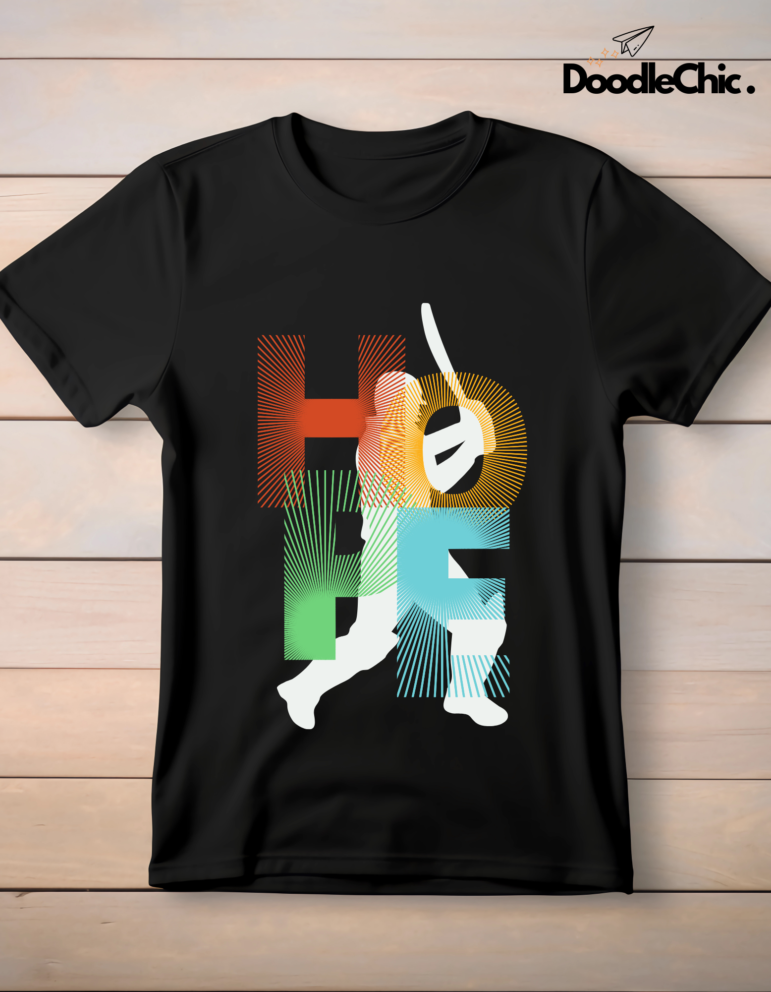 Hope Cricket Kids Organic Cotton T-shirt Black from DoodleChic