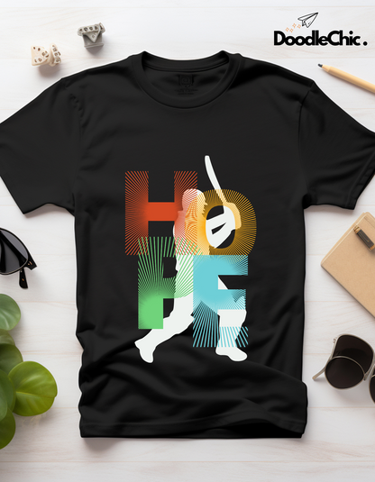 Hope Cricket Kids Organic Cotton T-shirt Black from DoodleChic
