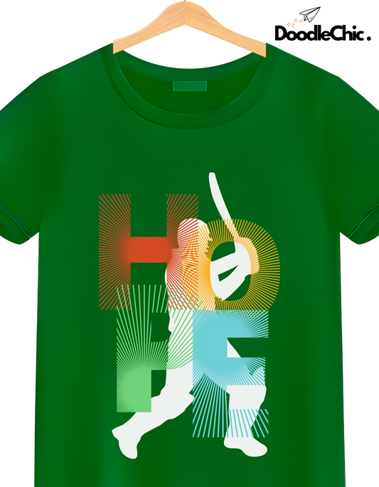 Hope Cricket Kids Organic Cotton T-shirt Green from DoodleChic