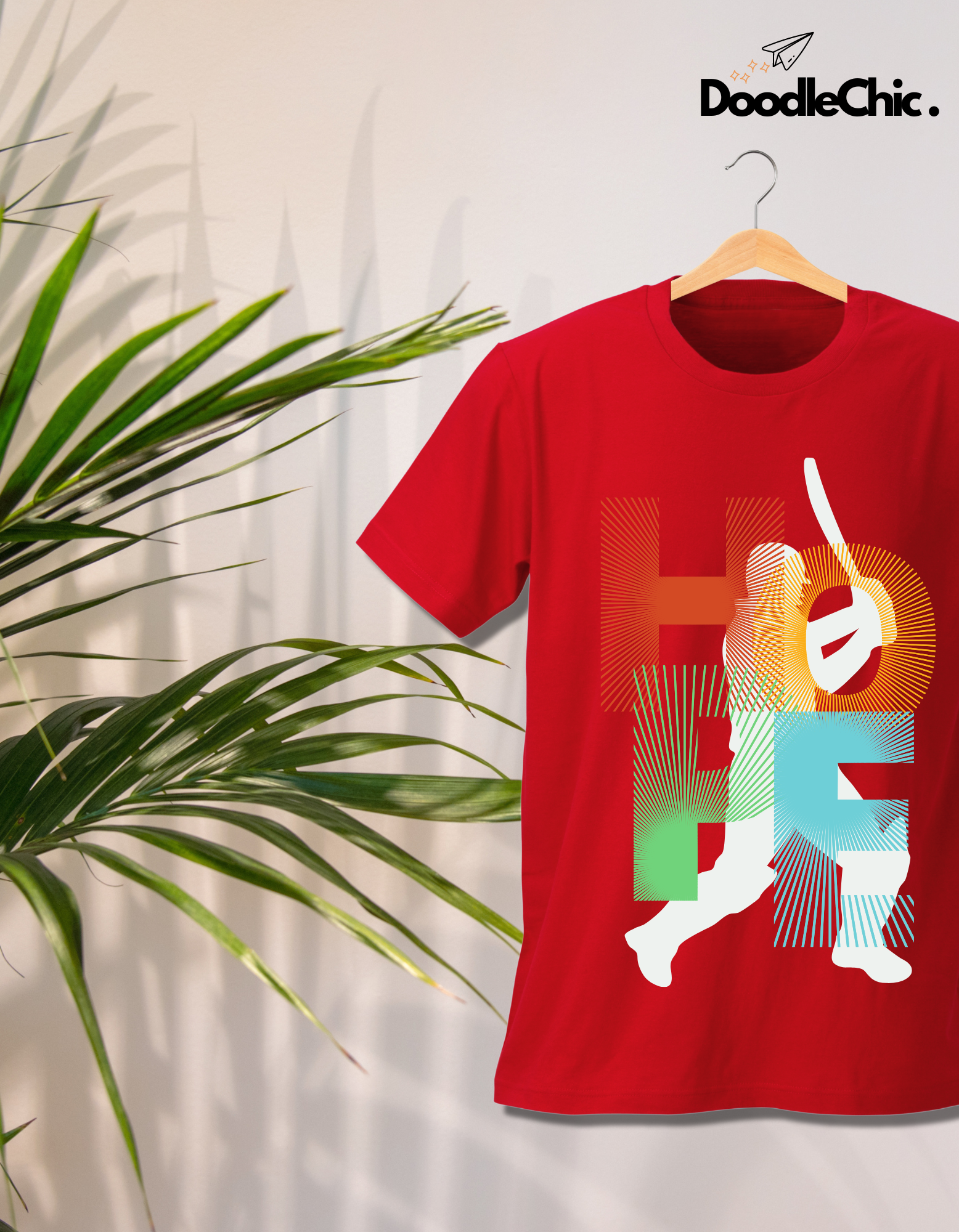 Hope Cricket Kids Organic Cotton T-shirt Red from DoodleChic