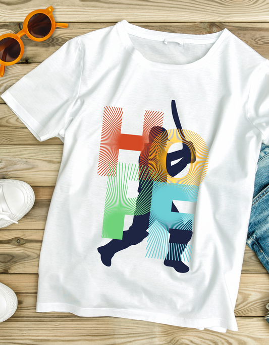 Hope Cricket Kids Organic Cotton T-shirt White from DoodleChic