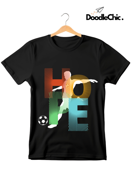 Hope Soccer Kids Organic Cotton T-shirt Black from DoodleChic