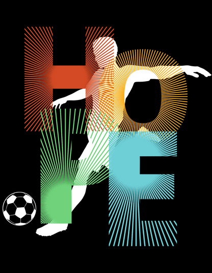 Hope Soccer Kids Organic Cotton T-shirt Black from DoodleChic